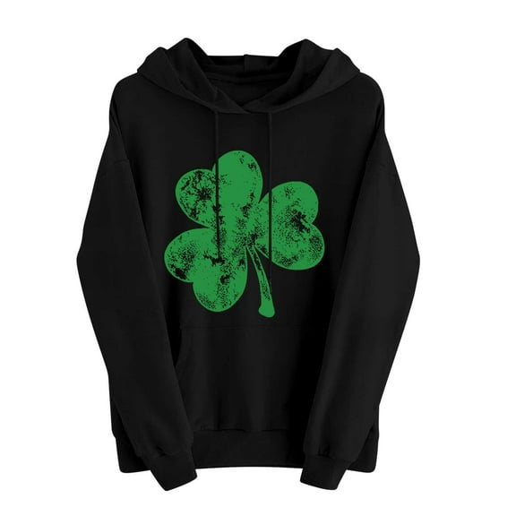 hotojiny Women's St. Patrick's Day Sweatshirts Fashion Spring Long Sleeve Hoodies Pullover Lightweight Casual Loose Tops