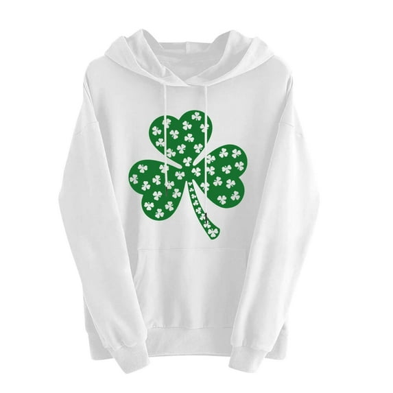 hotojiny Women's St. Patrick's Day Sweatshirts Fashion Spring Long Sleeve Hoodies Pullover Lightweight Casual Loose Tops
