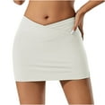 thumbnail image 1 of hotojiny Women's Tennis Skirts Casual Running Workout Yoga Golf Skorts Summer Trendy Slim Soft Comfy Skirt, 1 of 7