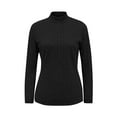thumbnail image 1 of hotojiny Women's Thermal Shirts Warm Fleece Lined Mock Neck Plus Size Tops Slim Fitted Long Sleeve Base Layer Undershirt for Cold Weather, 1 of 5