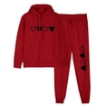 thumbnail image 1 of hotojiny Women's Valentine's Day 2 Piece Sweatsuit Outfits Hoodies Long Sleeve Sweatshirts with Running Joggers Long Pants, 1 of 7