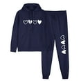 thumbnail image 1 of hotojiny Women's Valentine's Day 2 Piece Sweatsuit Outfits Hoodies Long Sleeve Sweatshirts with Running Joggers Long Pants, 1 of 7