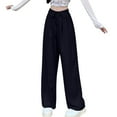 thumbnail image 1 of hotojiny Women's Wide Leg Dress Pants Plus Size High Waisted Button Business Trousers Pleated Dressy Work Office Pants with Pockets, 1 of 7