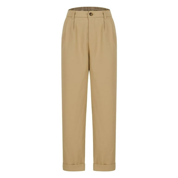 hotojiny Women's Wide Leg Suit Pants High Waisted Dress Pants for Business Work Causal Loose Trousers with Pockets