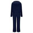 thumbnail image 1 of hotojiny Womens 2 Piece Pajama Sets Fall Ribbed Knit Fashion Hoodie Pullover Wide Leg Pants Lounge Set Soft Pj Sleepwear Sweatsuits, 1 of 6