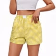 thumbnail image 1 of hotojiny Womens Boxer Shorts Casual Summer Pajama Shorts Sleep Pj Bottoms Plaid Shorts Cute Beach Bottoms with Pockets, 1 of 7