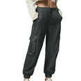 thumbnail image 1 of hotojiny Womens Cargo Sweatpants Lightweight High Waist Fall Trousers Fashion Cinch Bottom Outfits Clothes with Pockets, 1 of 5