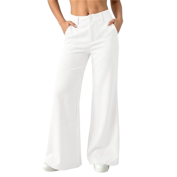 hotojiny Womens Dress Pants High Waisted Bell Bottoms Work Pants Pull on Business Casual Trousers Bootcut Slacks with Pockets