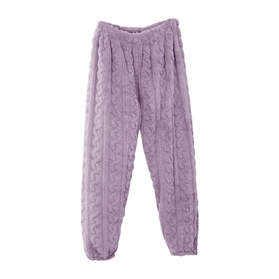 hotojiny Womens Flannel Pajama Pants Fleece Fuzzy Warm Soft Pants Lounge Sleepwear Baggy Comfort Loungewear
