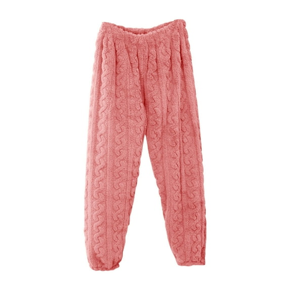 hotojiny Womens Flannel Pajama Pants Fleece Fuzzy Warm Soft Pants Lounge Sleepwear Baggy Comfort Loungewear