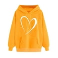 thumbnail image 1 of hotojiny Womens Graphic Hoodies Fashion Heart Drawstring Long Sleeve Sweatshirt Cute Sport Workout Pullover with Pocket, 1 of 6