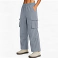 thumbnail image 1 of hotojiny Womens Hiking Pants Lightweight Quick Dry Travel Golf Cargo Pants Loose Fit Elastic Waist Drawstring Sweatpants with Pockets, 1 of 7