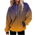 thumbnail image 1 of hotojiny Womens Hoodie Sweatshirts Plus Size Long Sleeve Loose Pullover Tops Drawstring Casual Hooded Tops with Pocket, 1 of 7