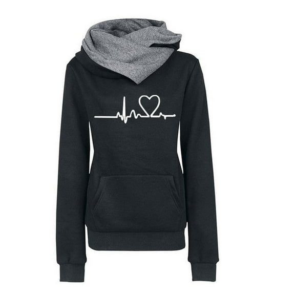hotojiny Womens Hoodies Comfy Long Sleeve Print Hooded Sweatshirt Pullover for Women Casual Lightweight Tops with Pocket