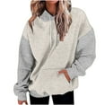 thumbnail image 1 of hotojiny Womens Hoodies Long Sleeve Drawstring Loose Sweatshirt with Pockets Fall Lightweight Pullover Tops, 1 of 7