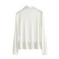 thumbnail image 1 of hotojiny Womens Modal Shirts Long Sleeve Stretch Basic T-Shirts Soft Mock Neck Slim Pullover Tee Fashion Tops, 1 of 3