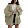 thumbnail image 1 of hotojiny Womens Oversized Cardigan Sweaters Fall Long Lantern Sleeve Open Front Knit Coat Lightweight Sweater Streetwear, 1 of 2