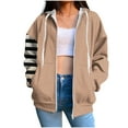 thumbnail image 1 of hotojiny Womens Oversized Hoodie Full Zip Up Long Sleeve Hooded Sweatshirts Casual Drawstring Jacket Coat with Pockets, 1 of 5