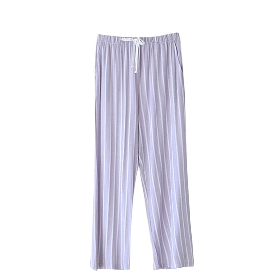 hotojiny Womens Pajama Pants with Pockets Soft Comfortable Elastic Waist Pj Bottoms Lightweight Drawstring Striped Flowy Lounge Pants