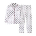 thumbnail image 1 of hotojiny Womens Pajamas Cute Long Sleeve Sleepwear Soft Button down Sleep Shirt Pants Loungewear Pjs Lounge Set Nightwear M-XXL, 1 of 3