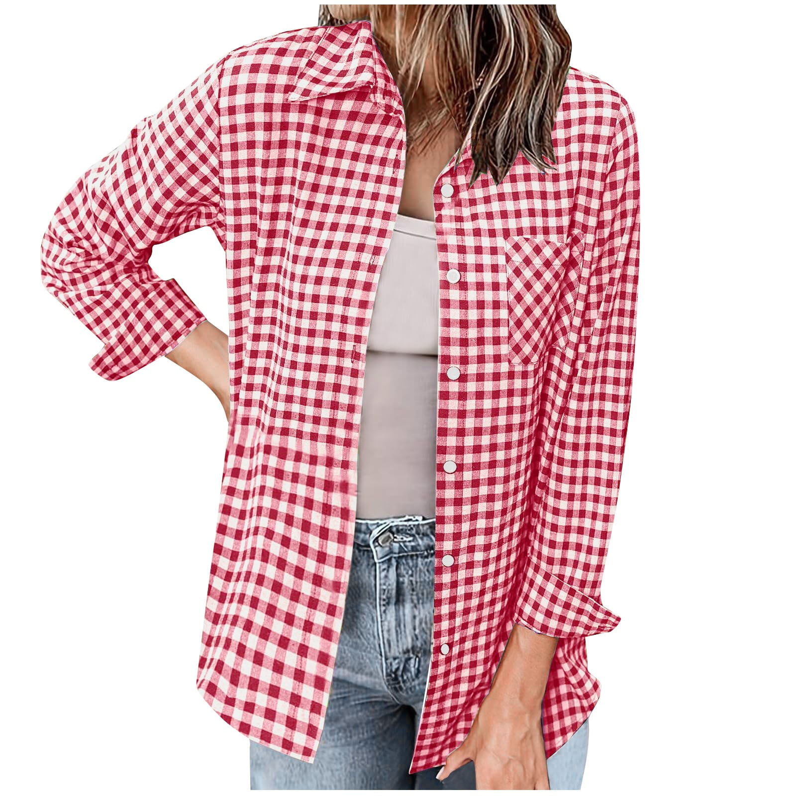 women's plaid dress shirt Amazon.com: Flannel Plaid Shirts for Women Black Buffalo Button Down Shirt Plus Size Roll Up Long Sleeve Button Up Blouse Tops Grey White : Clothing, Shoes & Jewelry