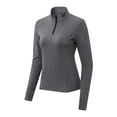 thumbnail image 1 of hotojiny Womens Running Tops Lightweight Long Sleeve Quick Dry Performance Pullover Slim Fit Quarter Zip Yoga Athletic Sweatshirt, 1 of 5