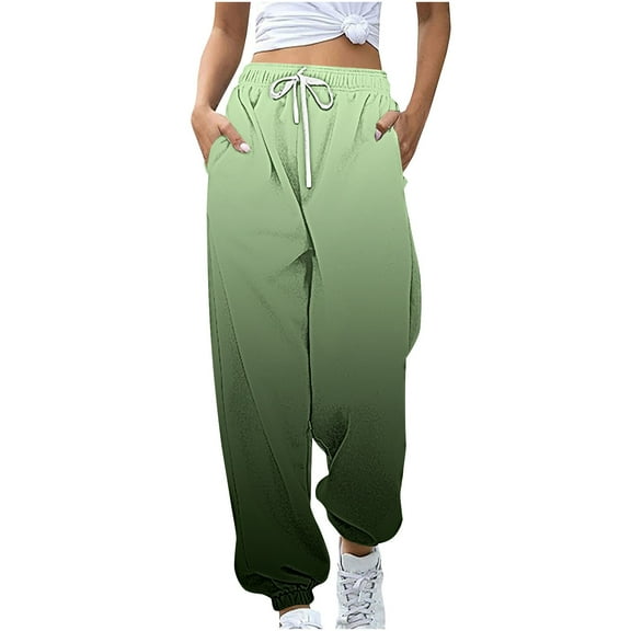hotojiny Womens Sweatpants Spring Casual Wide Leg Workout Joggers Lounge Baggy Gym High Waisted Trendy Trousers