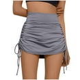 thumbnail image 1 of hotojiny Womens Tennis Skirts with Shorts Casual Drawstring Ruched Gym Golf Skorts Lounge Soft Workout Running Shirts, 1 of 7