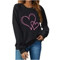 thumbnail image 1 of hotojiny Womens Valentine's Day Sweatshirts Fashion Casual Long Sleeve Loose Pullover Soft Crewneck Spring Tops, 1 of 7