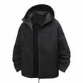thumbnail image 1 of hotojiny Womens Waterproof Raincoat Lightweight Plus Size Rain Jacket Trendy Color Block Hooded Outdoor Hiking Outwear with Pocket, 1 of 7