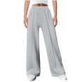 thumbnail image 1 of hotojiny Womens Wide Leg Sweatpants Comfy High Waisted Baggy Pants Solid Drawstring Athletic Trousers Fall Fashion Winter Outfits, 1 of 7