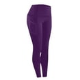 thumbnail image 1 of hotojiny Womens Yoga Leggings with Pockets Casual Slim High Waisted Workout Pants Tight Butt Lifting Soft Leggings, 1 of 7