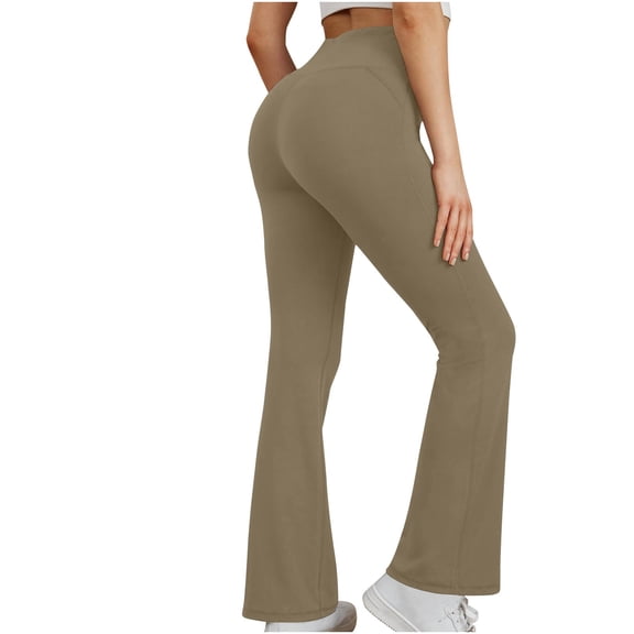 hotojiny Womens Yoga Pants Casual Workout Bootcut Bell Bottom Leggings Comfy Lounge High Waisted Flared Trousers