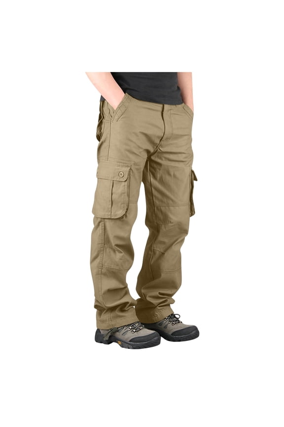 Work Pants for Men Athletic Fit Performance Casual Cargo Pants with Pockets Lightweight Stretch Outdoor Hiking Pants