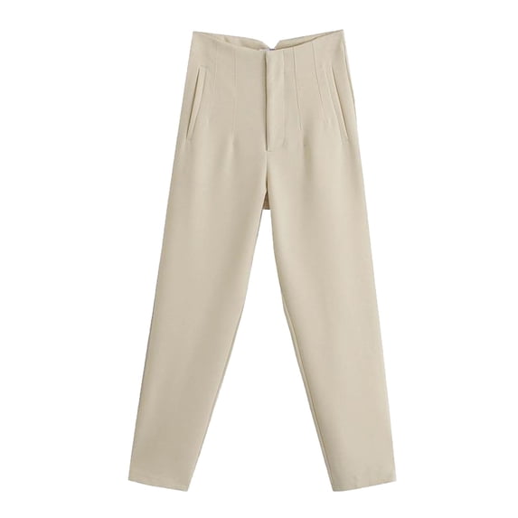 hotojiny Work Pants for Women High Waisted Straight Leg Dressy Pants Fall Business Casual Trousers with Pockets