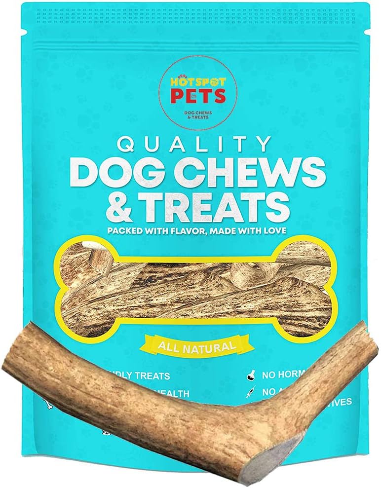 hotspot pets Antlers for Dogs, Naturally Shed Elk Antlers, All Natural