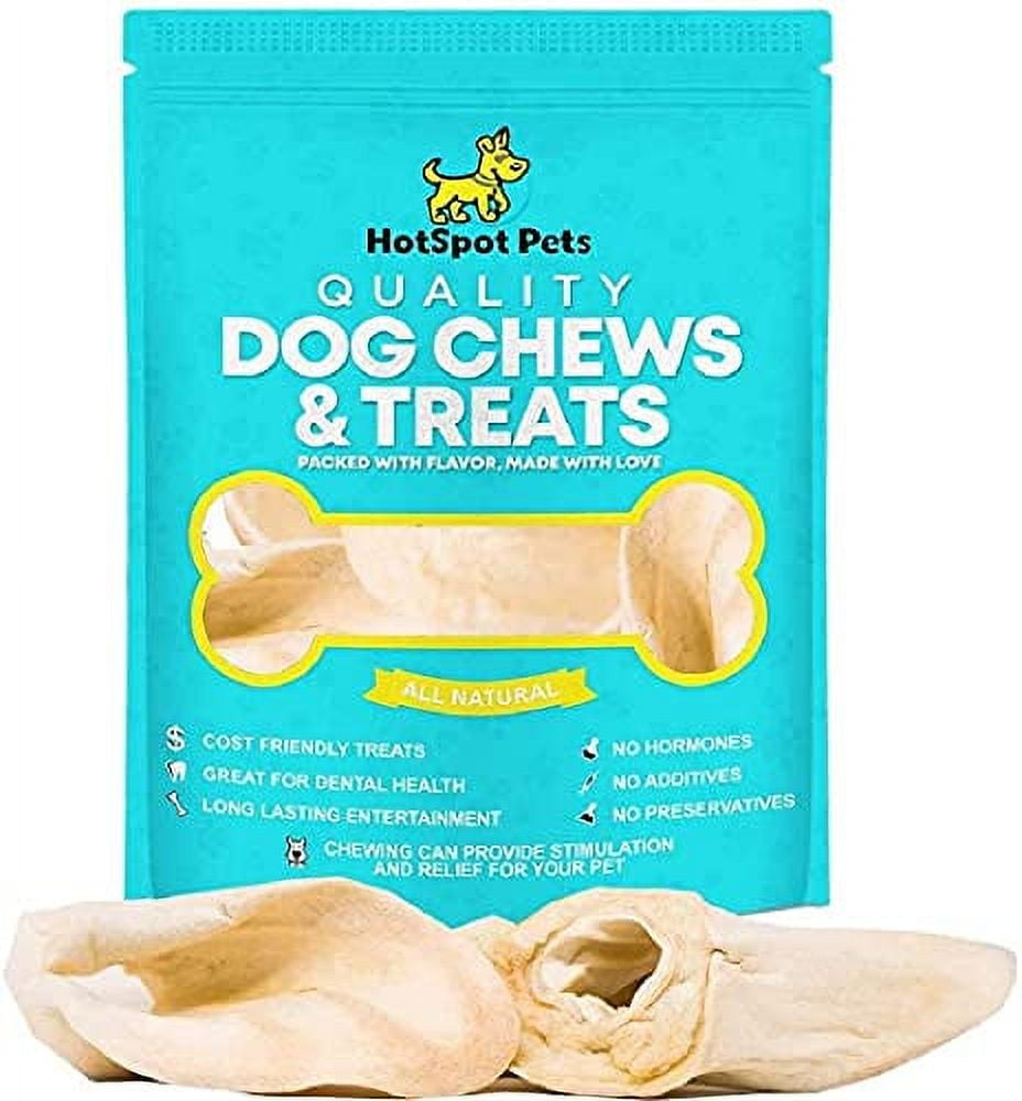 hotspot pets Cow Ears for Dogs Premium All Natural Long Lasting Beef Ears Dog Chew Treats