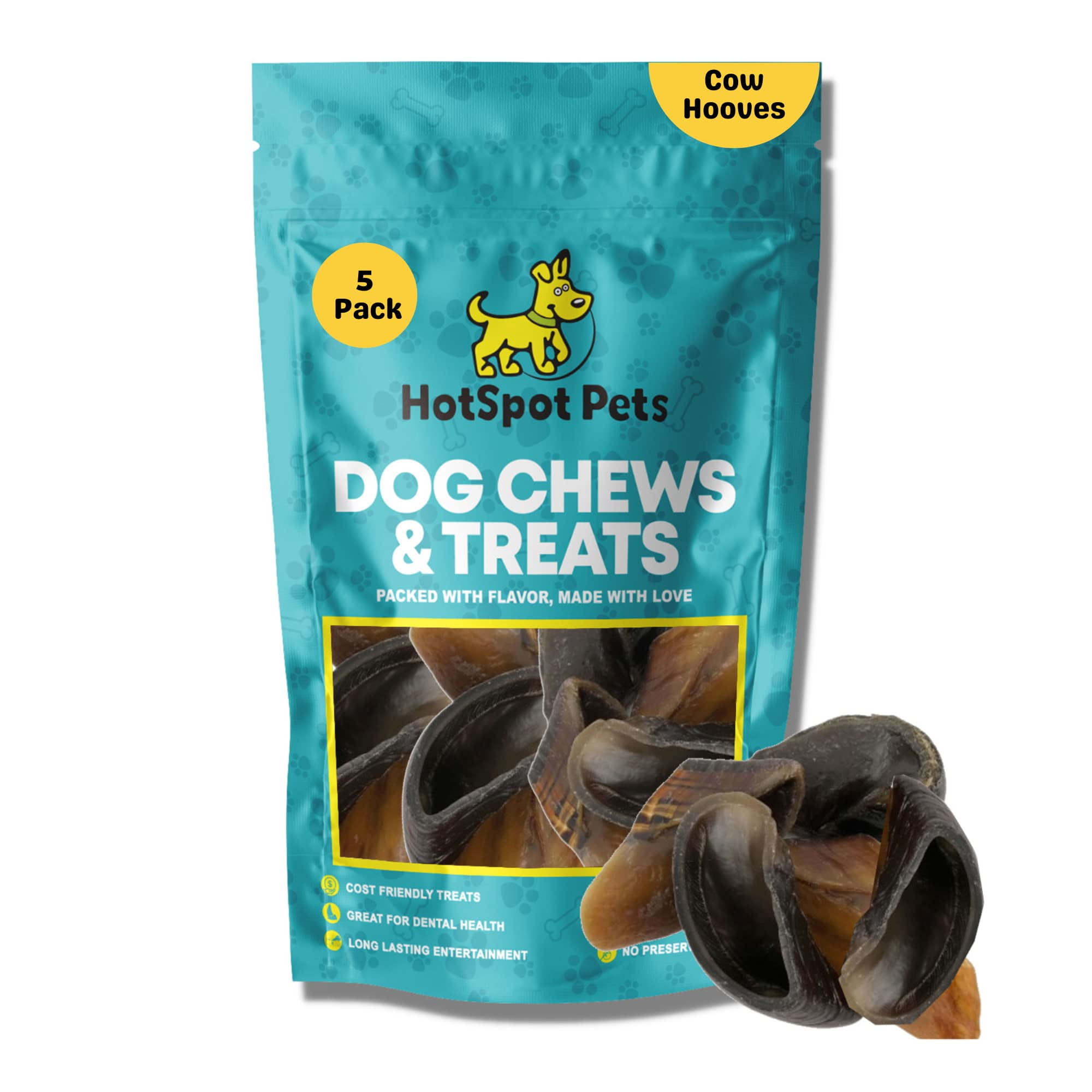 hotspot pets FullSize Cow MMF7 Hooves for Dogs AllNatural Lasting