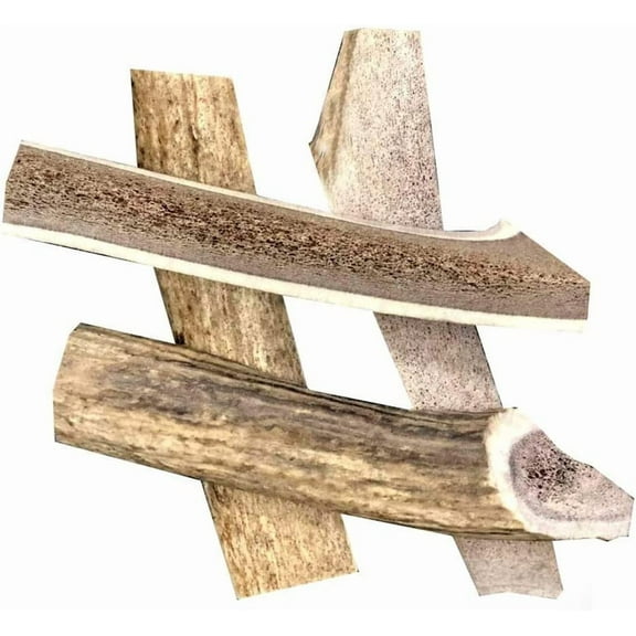 hotspot pets Premium Split Elk Antlers for Dogs - 7+ Inch Large Dog Antler Chews (4 Pack) Naturally Shed Antler Bone for Large Breed Aggressive Chewers - Made in USA - Promotes Dental Hygiene