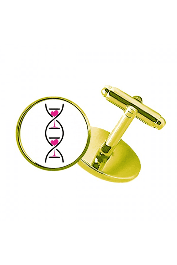 hourglass love double helix gene studded business metal cufflinks en