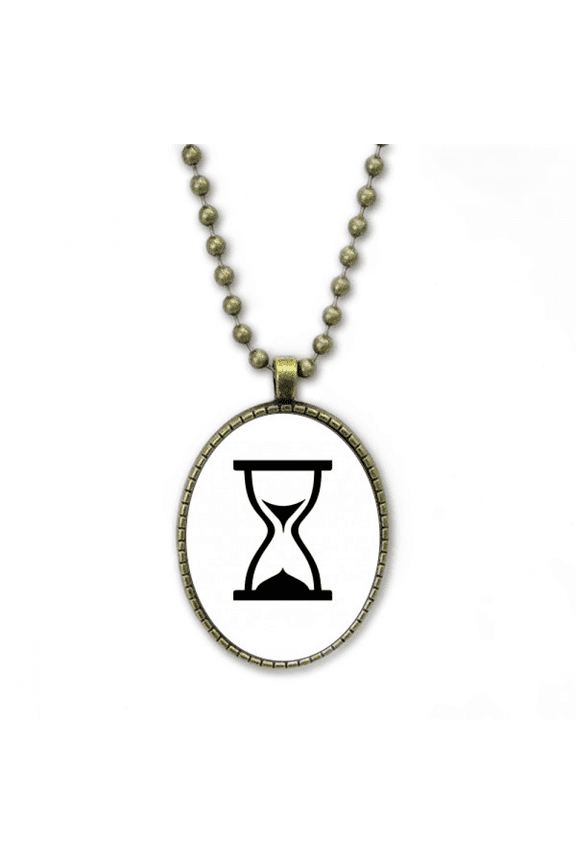 hourglass time calculations continue necklace vintage chain bead pendant jewelry collection