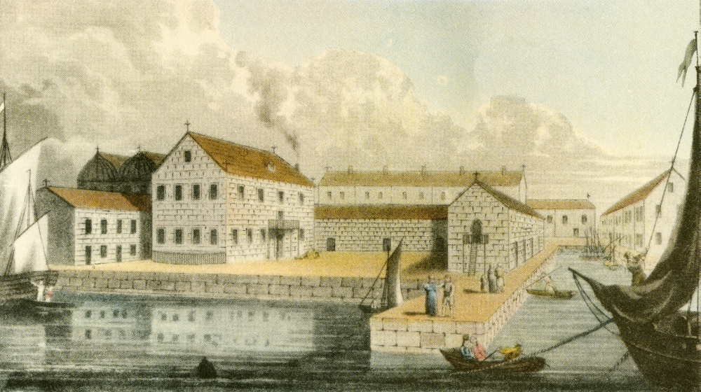 The house in Missolonghi Greece where Byron died George Gordon Byron 6th Baron Byron later George Gordon Noel 6th Baron Byron 1788 Canvas Art - Ken Welsh  Design Pics (36 x 20)