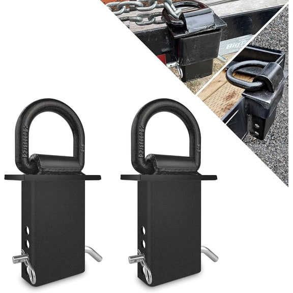 A house of tools 2Pcs 18000lbs Heavy Duty Removable D Ring Stake Pocket tie Down for Utility Trailers and Flatbeds Equipped with Stake Pockets Stake Pocket D-Rings