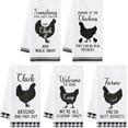 thumbnail image 1 of A house of tools 5Pcs Funny Chicken Kitchen Dish Towel Set Absorbent Quick Dry Cloth Dish Tea Towels Reusable Bar Hand Dishcloths Decor for Bathroom Kitchen Home Supplies, 1 of 13