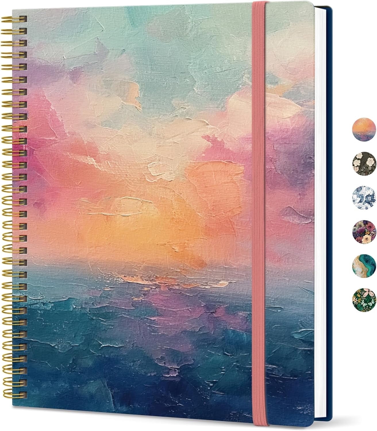 Spiral Lined Notebook, Notebooks for Work, Large Journal for Women & Men, College Ruled Journaling Notebook for Writing, Plastic Cover Spiral Journal