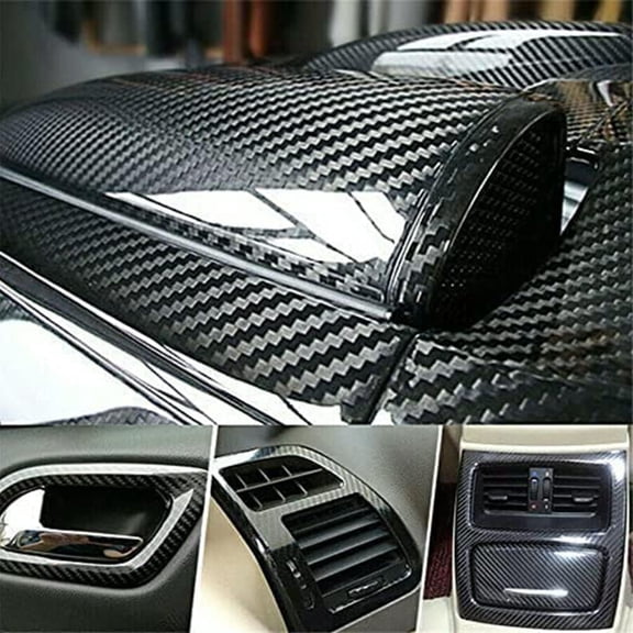 A house of tools Auto Accessories 5D Glossy Carbon Fiber Wrap Vinyl Film Car Interior Wrap Stickers, Car DIY Interior Exterior (12 * 60inch) (US Stock)