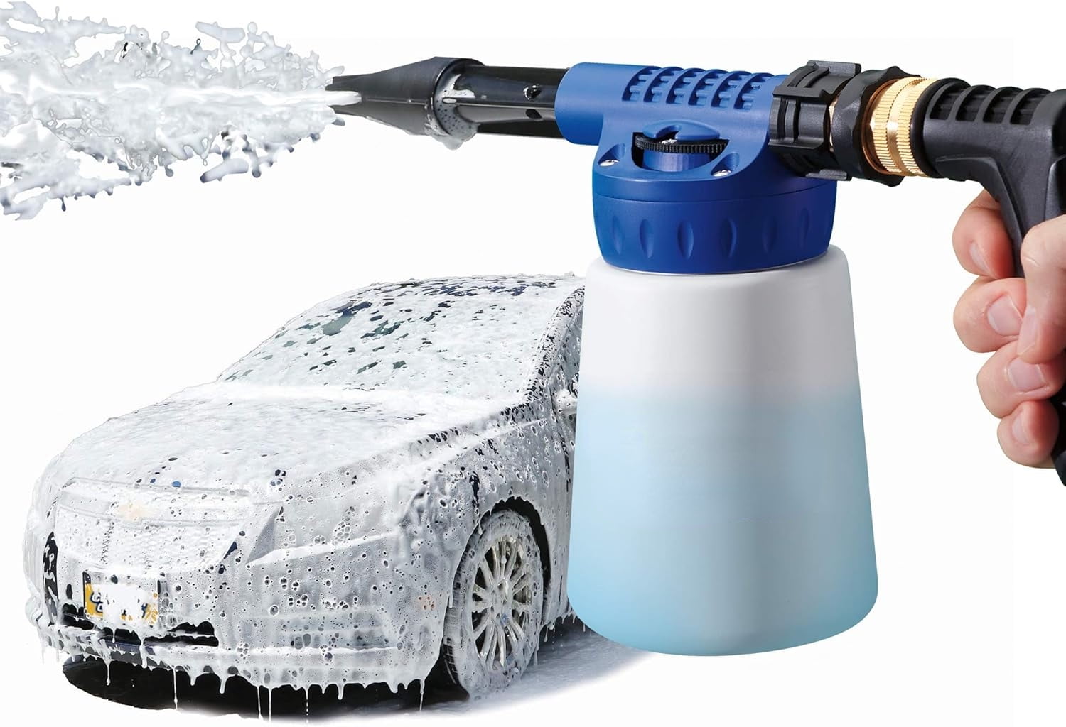 A house of tools Carwash Cannon Foam Blaster Nozzle Gun for Car, Truck, Boat & More - 5 Spray Settings, Just Spray & Rinse, No Residue or Film (Packaging May Vary)