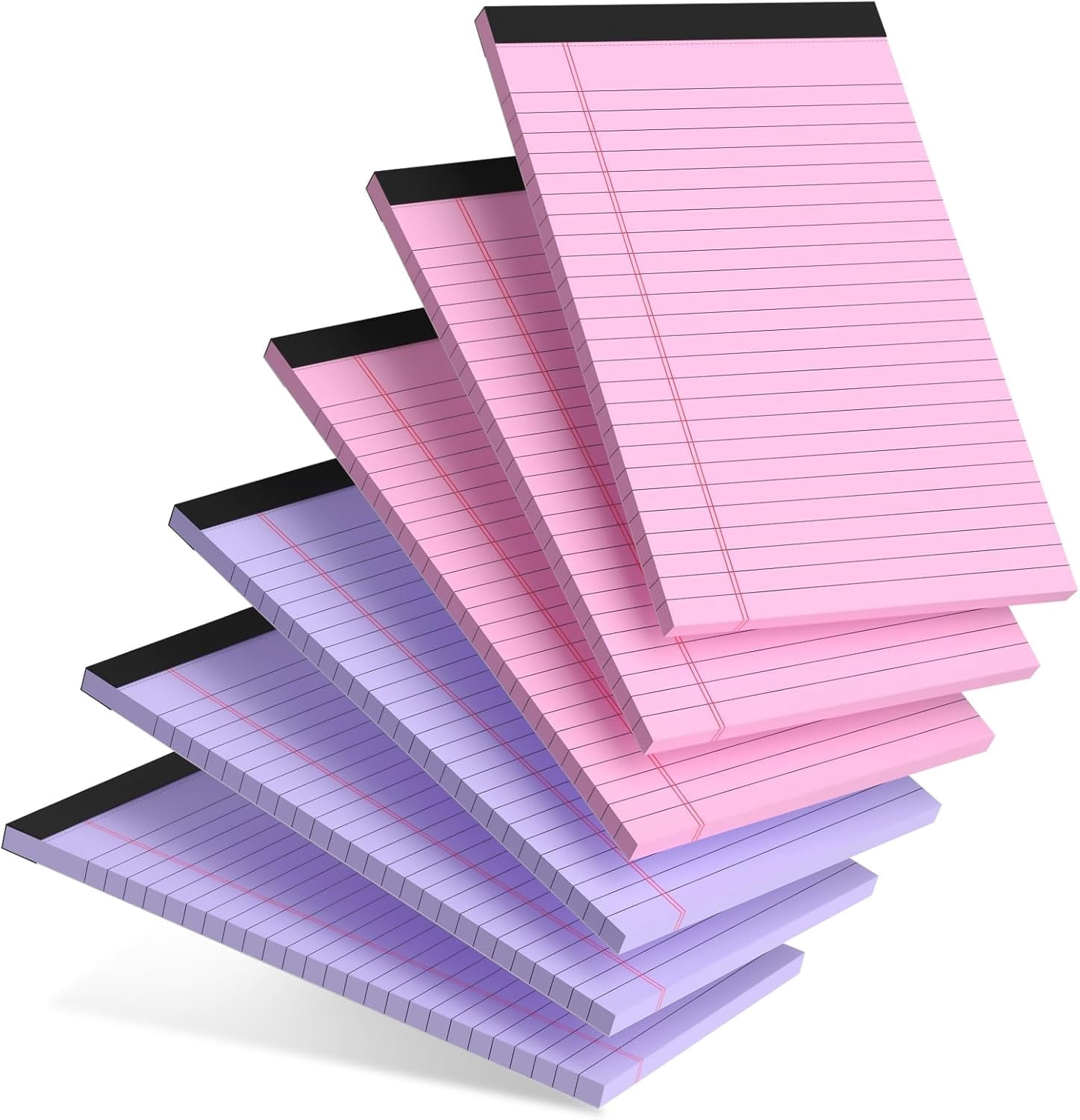 Colored Note Pads College Ruled Small Legal Pads Paper Notepads Study Back Writing Paper Pads Perforated Narrow Ruled Pads of Paper