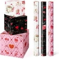 thumbnail image 1 of A house of tools Red Heart Gift Wrapping Paper Rolls - 3 Rolls 17’’ x 120’’ Lover Wrapping Paper Red Heart Birthday Gift Packing Supply Pink Rose Wedding Bridal Shower Wrap Dating Favor, 1 of 14