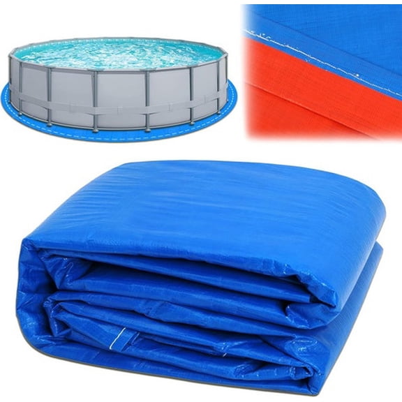 A house of tools Round Swimming Pool Liner Pad, Anti-Tear Pool Ground Cloth Tarp for Pool Bottom Protector, Prevents Punctures Under Pool Floor Mat Pool Underlayment Pads for Above Ground Pool (15FT)